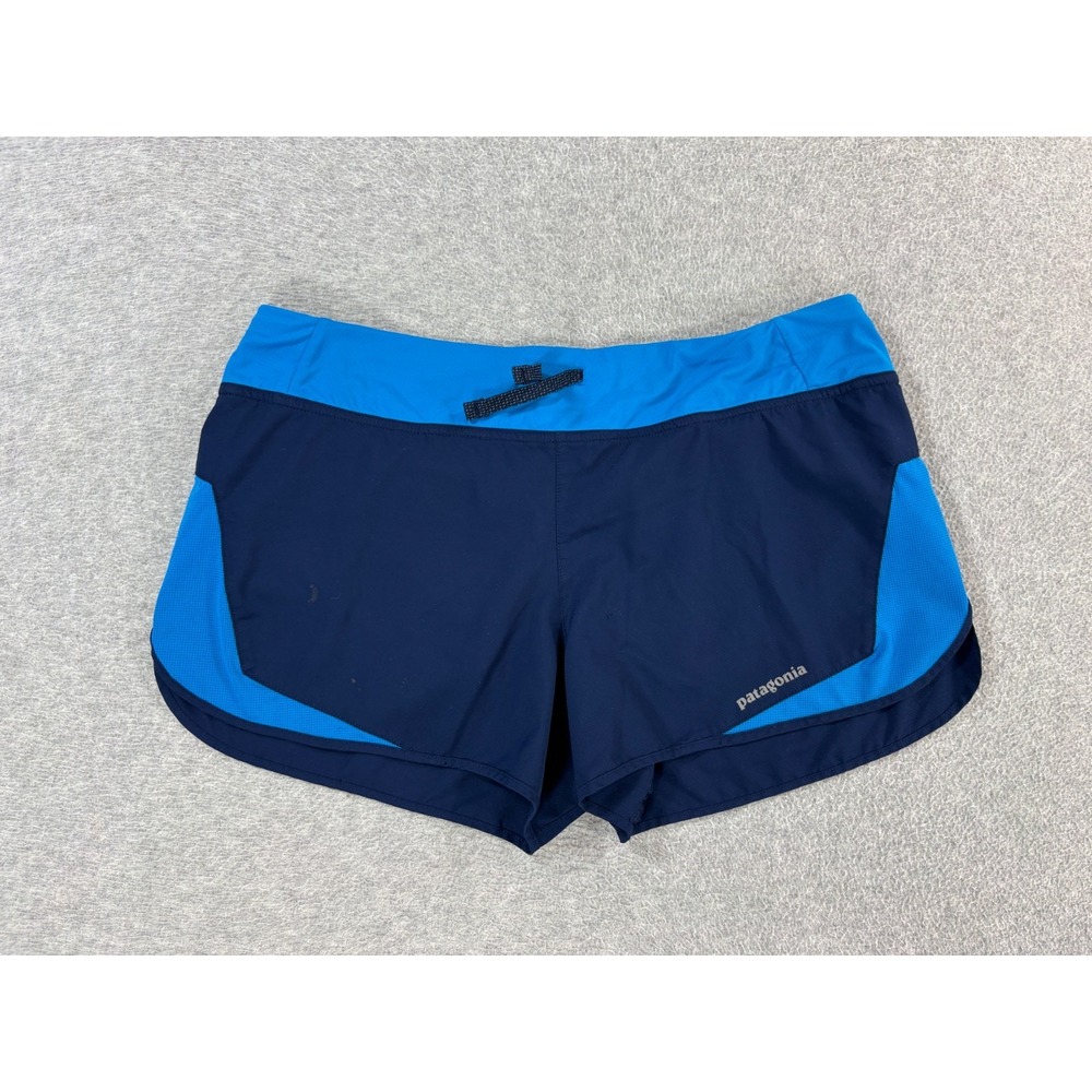 Patagonia Lined Trail Runner Light Weight Shorts (Women's Small) Blue - 3"